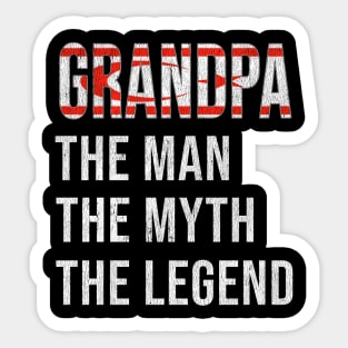 Grand Father Turkish Cypriot Grandpa The Man The Myth The Legend - Gift for Turkish Cypriot Dad With Roots From  Northen Cyprus Sticker